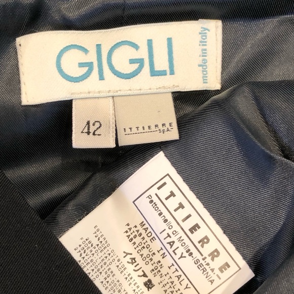 Chic ROMEO GIGLI Slim Black Coat 42 6 - Picture 9 of 9